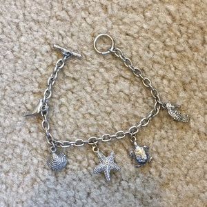 Silver charm bracelet
